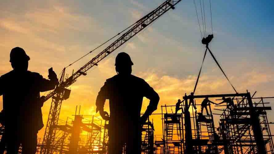 silhouette construction worker Concrete pouring during commercial concreting floors of building in construction site and Civil Engineer or Construction engineer inspec work; Shutterstock ID 1041065617; Job: ; Client/Licensee: ; Other: